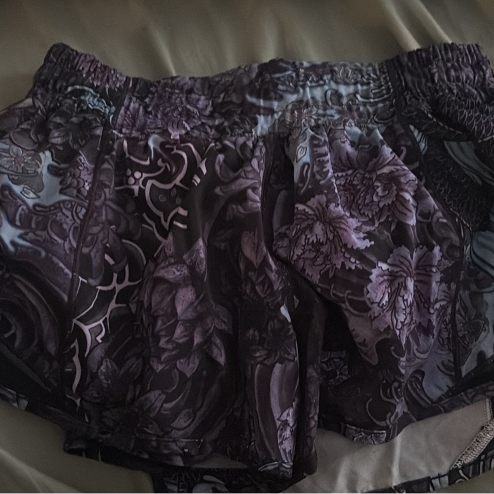 lululemon athletica Purple Patterned Athletic Shorts